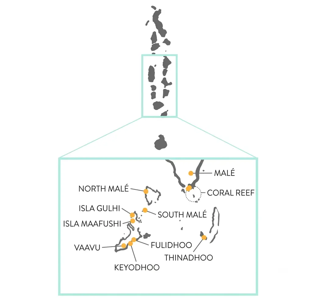 Mapa Maldivas